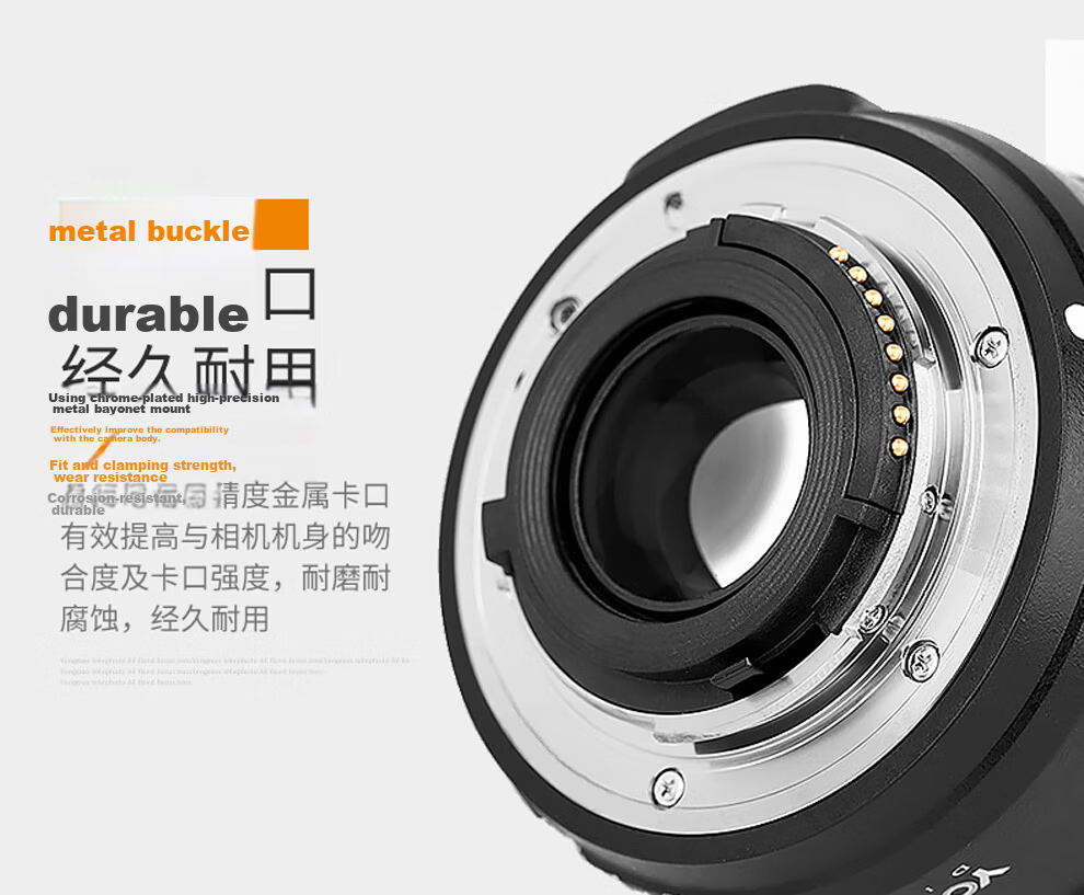 YONGNUO 50F1.8R DF Multi-Format R-Mount Full-Frame Standard Prime Lens, Compatible with R-Mount Mirrorless Cameras, White Shell 9