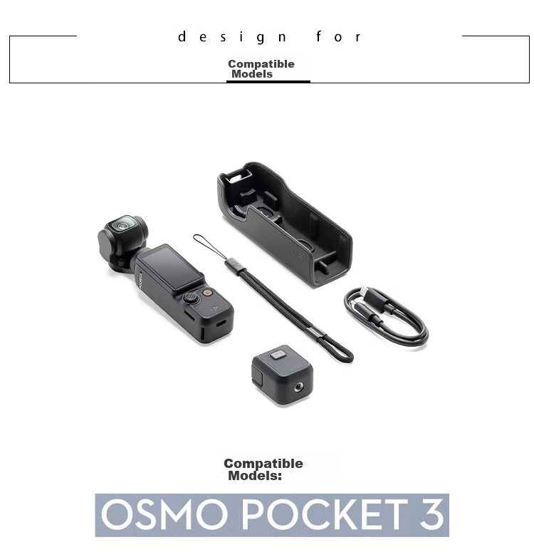 Jingsheng DJI Osmo Pocket 3 Portable Storage Case Pocket Camera Osmo Handheld Gimbal Pocket 3 Protective Cover Pressure-Resistant Drop-Proof Water-Resistant Handbag 2