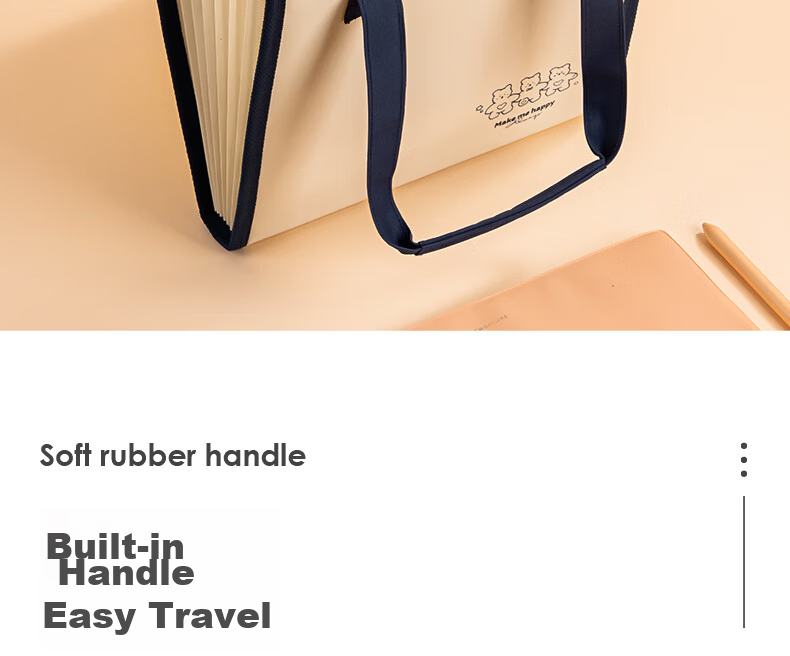 Deli A4 7-Compartment Vertical Cloth Accordion File Folder Multi-Layer Document Organizer Student Exam Paper Storage Bag Office Document Bag Data Tote Supplementary Bag Random Color P51 8