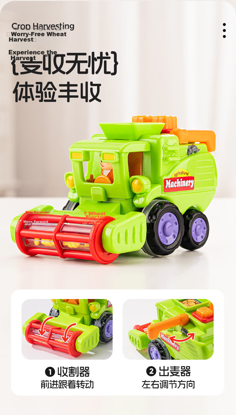 HUILE TOYS Baby Construction Vehicle Excavator Toy Car Children's Vehicle Model Boys And Girls Toys Birthday Gift for Ages 1-3 6
