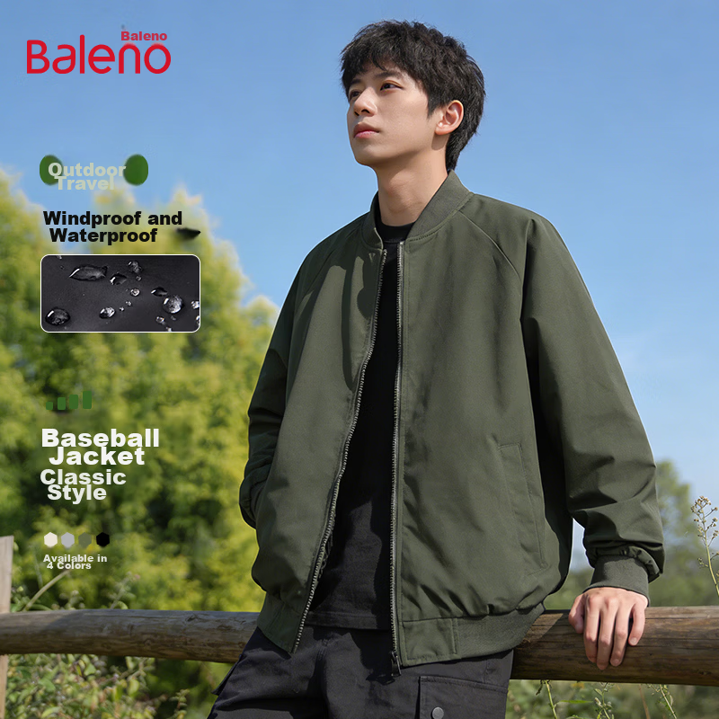 Baleno Men's Jacket 2026 Spring Autumn New Outdoor Casual Versatile Baseball Thin Zipper Coat