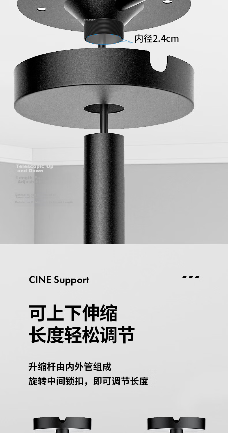 CINE Projector Ceiling Mount Wall Bracket Compatible with XGIMI Z7X H6 Dangbei X3 JmGO N3 Xiaomi Hisense Big Eye Orange Projector PH56-40 Black 6