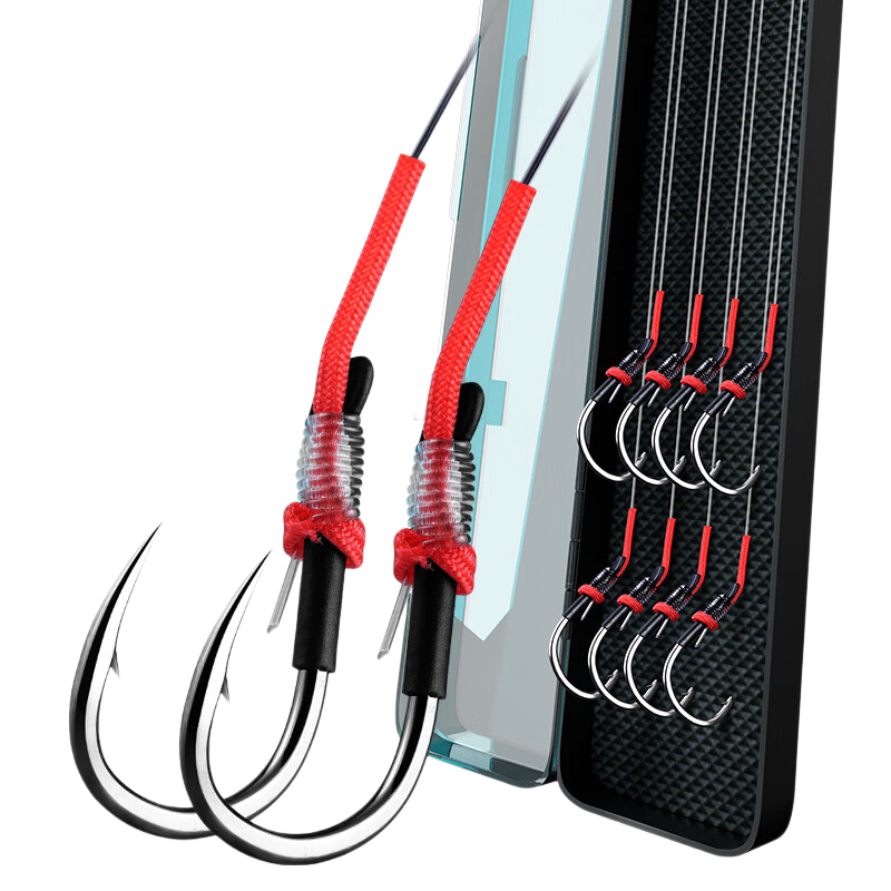 Weituosen Iseni Big Fish Hook with Double Hooks for Grass Carp And Silver Carp, 1 Meter Hook Size 12 Line 9.0# (For Fishing Weight 50-75 Jin)