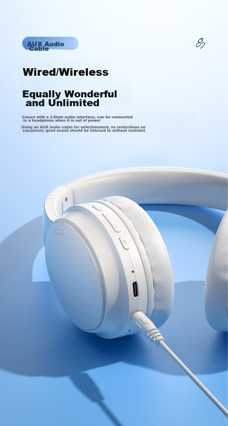 ENKOR EW28 Active Noise-Cancelling Wireless Bluetooth Headphones with Long Battery Life And High Sound Quality for Mobile Phones, Computers, Gaming, Online Classes, Music And Entertainment 9