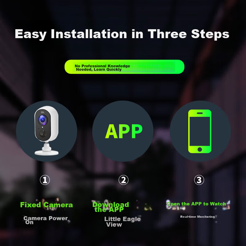Leiweishi Wireless Battery-Powered 5G Home Door Camera with WiFi, Remote Mobile Monitoring, 360° Panoramic View, Night Vision, No Power Plug Needed, Indoor and Outdoor Use 16