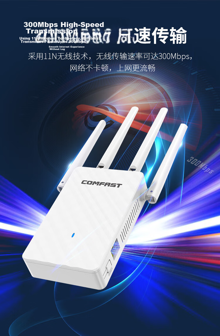 COMFAST High-Power Dual-Band AX3000 WIFI Signal Amplifier Gigabit Ethernet Port Wireless Router Wi-Fi Signal Extender Network Repeater AP CF-XR185 V2 6