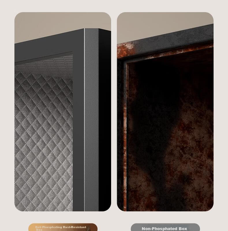 Deli Home Safe Electronic Password Office Financial Use All-Steel Anti-Theft Anti-Move Wardrobe Compatible Hongya Series 45cm Black AE64-M 22