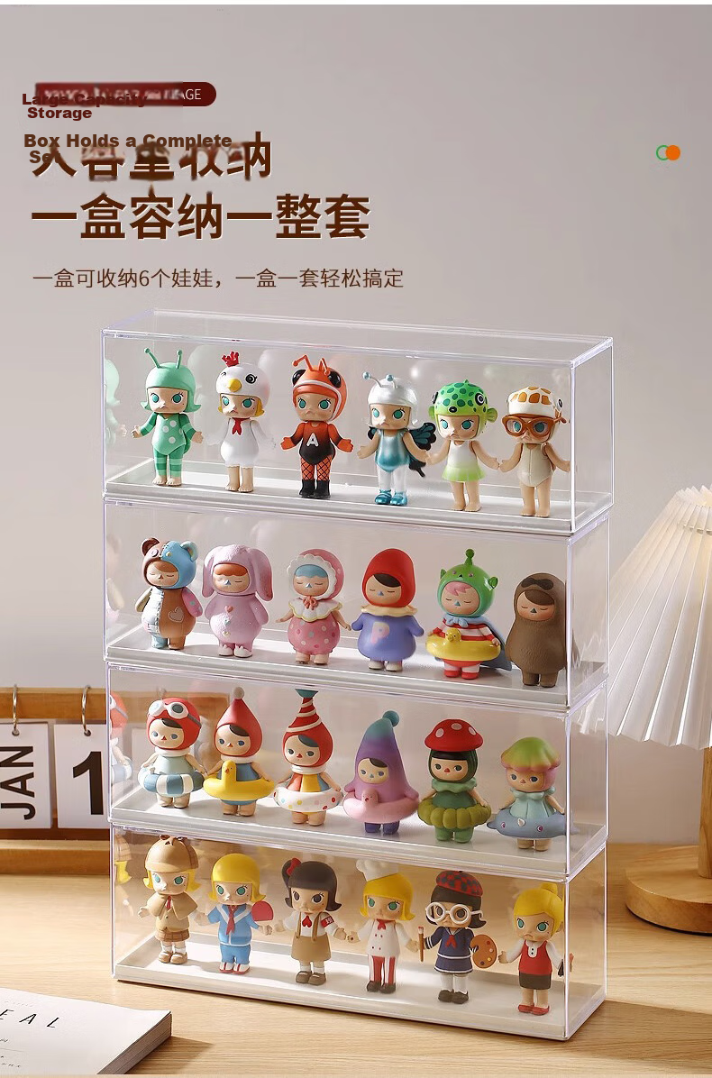 Jing Hui Si Chuang Transparent Dustproof Display Case Figurine Storage Box 5