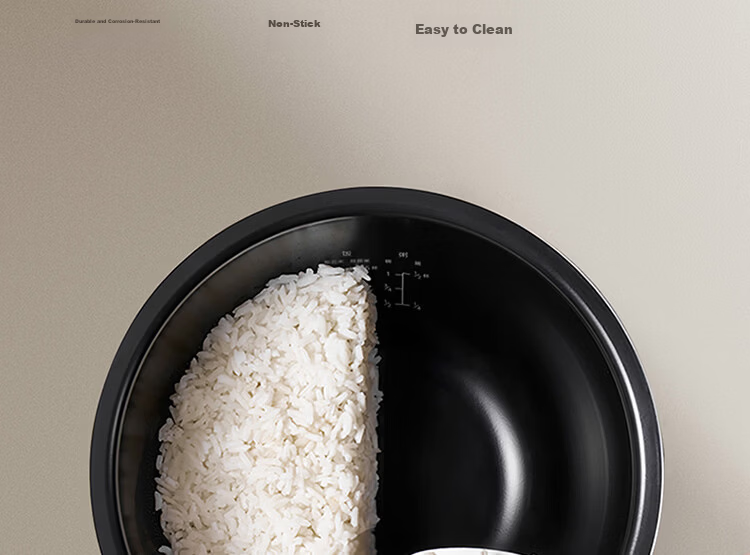 Mijia Xiaomi Rice Cooker for Home Use, Serves 3-4 People, Smart Micro-Pressure IH Multifunctional Rice Cooker, Cooks Rice And Porridge, Thick Pot Non-Stick, with Steamer Basket, 4L Capacity 18