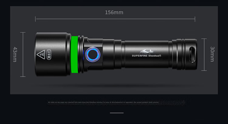 SupFire Professional Diving Flashlight High Brightness Waterproof Long Battery Life Outdoor Underwater Night Diving Sea Fishing Light 17