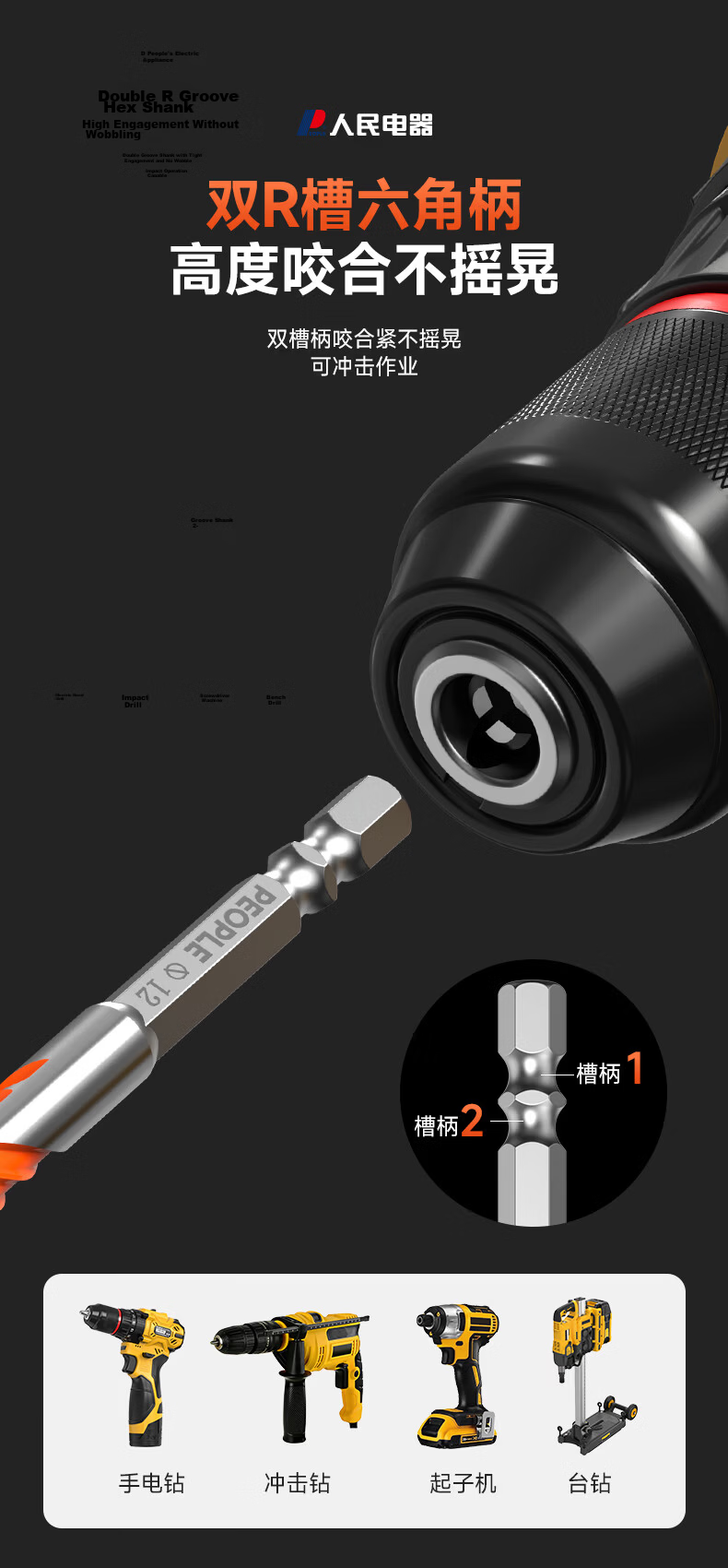 People Four-Blade Serrated Eccentric Drill Full Ceramic Tile Hole Saw Cement Concrete Super Hard Alloy Drill Bit 8mm 12