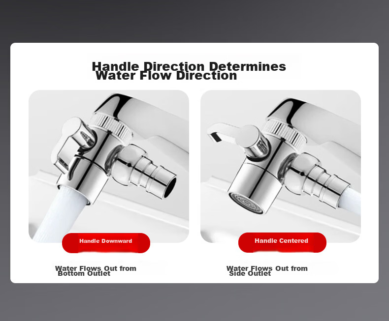 Pupai Washing Machine Faucet Adapter Kitchen Basin Tap Universal One In Two Out Water Splitter 4-Point Fine Thread Spigot 6