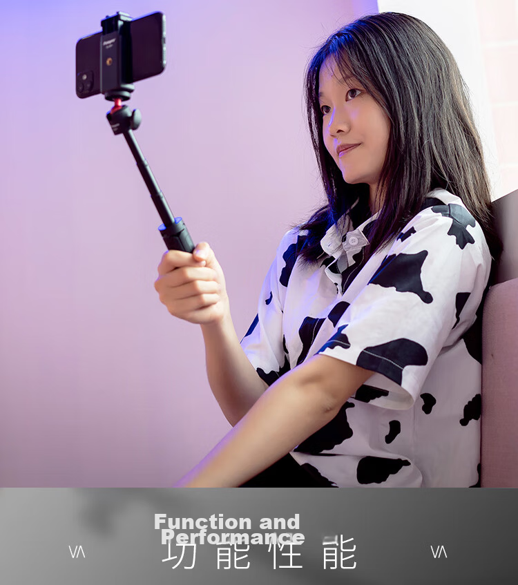 Fotopro TL-601 Portable Mini Camera Tripod Smartphone Live Streaming Stand Compatible with DJI Pocket 3 GoPro Action 3 Mount Black 3