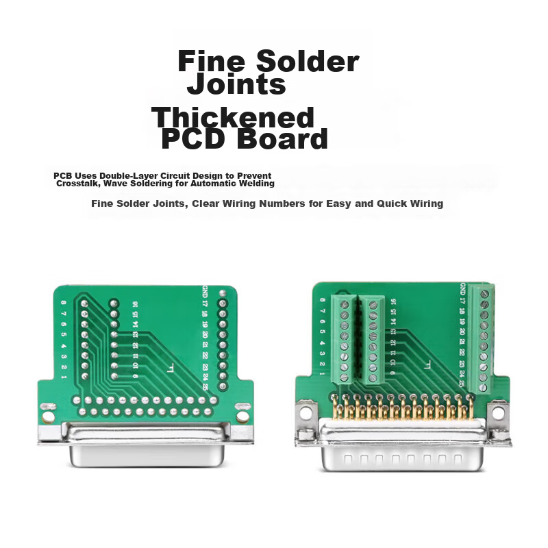 Kesi Future DB25 Solderless Connector 25-Pin Adapter Terminal Parallel Port Solderless Screw Female Connector KS-D-D25F 6