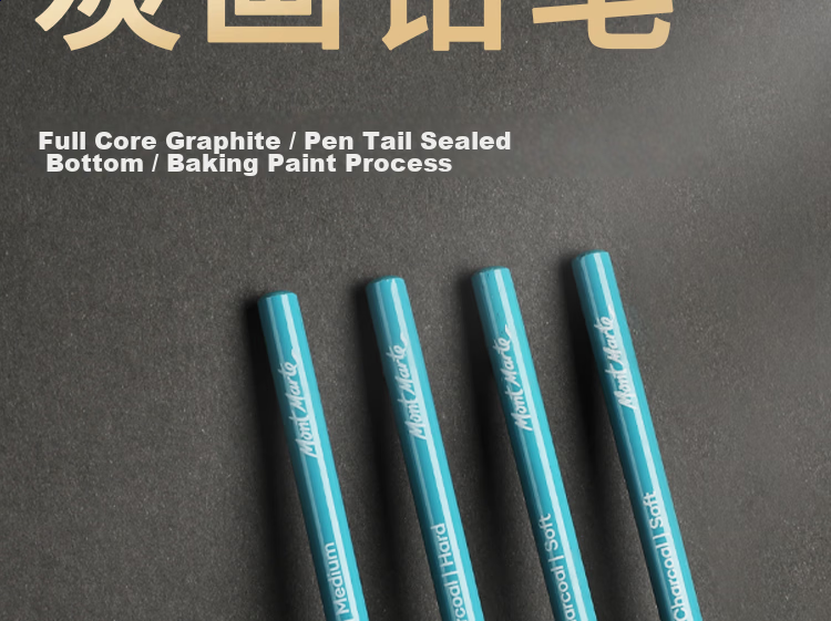 [Lowest Price Online] Mont Marte (Mont Marte) Sketch Charcoal Pencils, Set of 6, Quick Sketching Student Drawing Pencils, Outdoor Sketching Solid Graphite Carbon Drawing Pencil Set, Art Carbon Pencils Drawing Sticks MPN0046 Art Sketching 3