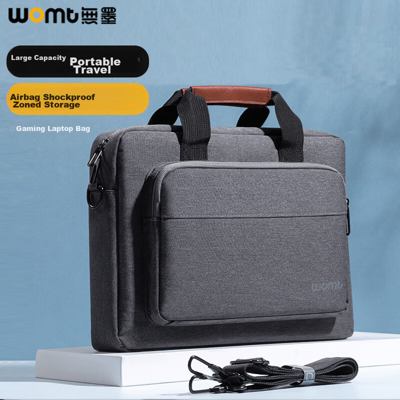 WOMT Inkless Large Capacity Laptop Bag 15.6/16 Inch Handheld Shoulder Bag for Lenovo Legion, Mechrevo, ASUS TUF 4, Dell Gaming Laptop Unisex