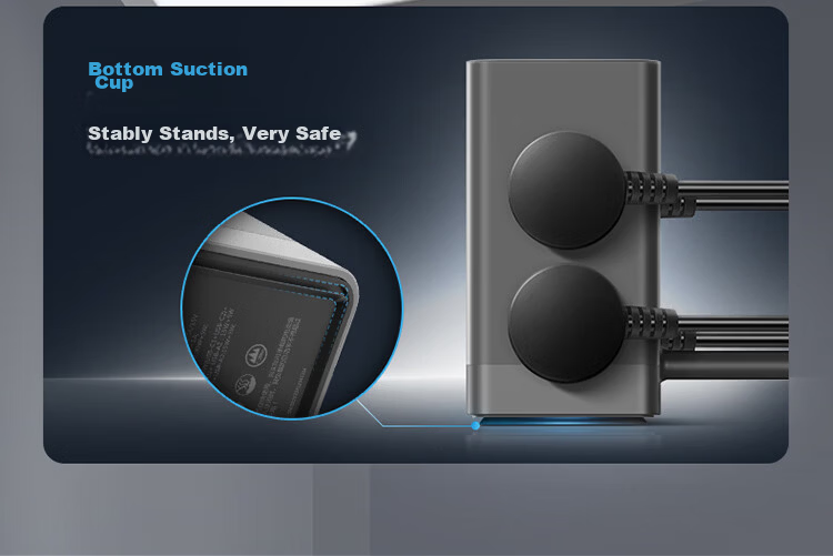 BULL New National Standard Smart Digital Display Screen Gallium Nitride 100W PD Apple Fast Charging Vertical Socket/USB Surge Protection Overload Prevention Desktop Socket 2C2A+3 Sockets 6