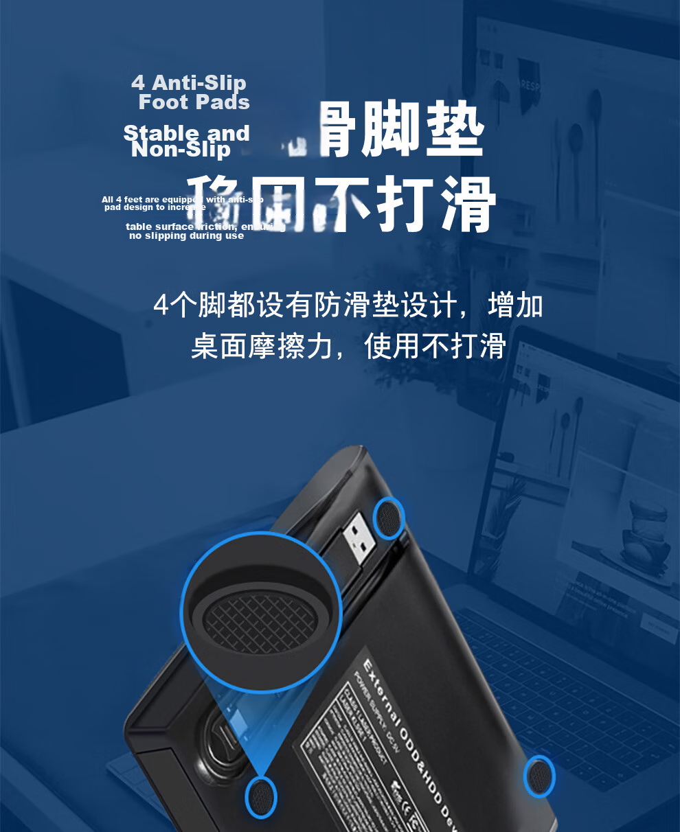 Tengfei USB External Optical Drive Type-C External DVD Burner DVD Copy Portable CD/DVD Drive Compatible with Laptop and Desktop 12