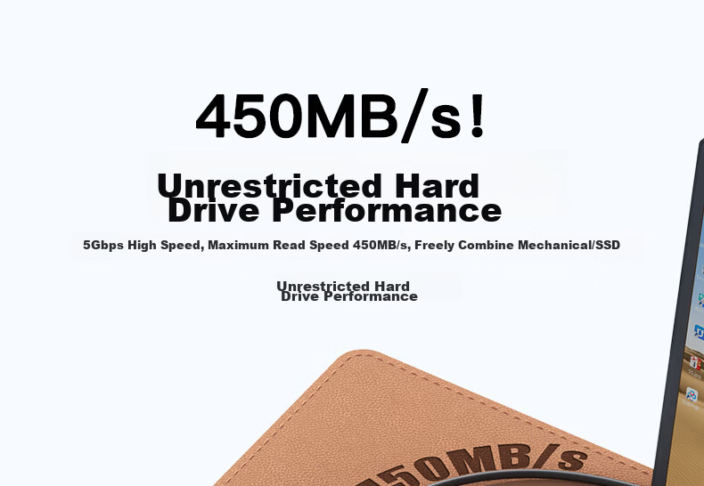 Mihu 3.5 Inch Hard Drive Enclosure USB 3.0 External Hard Drive Case with Built-in Fan SATA Mechanical Desktop Laptop External Box D3A 17