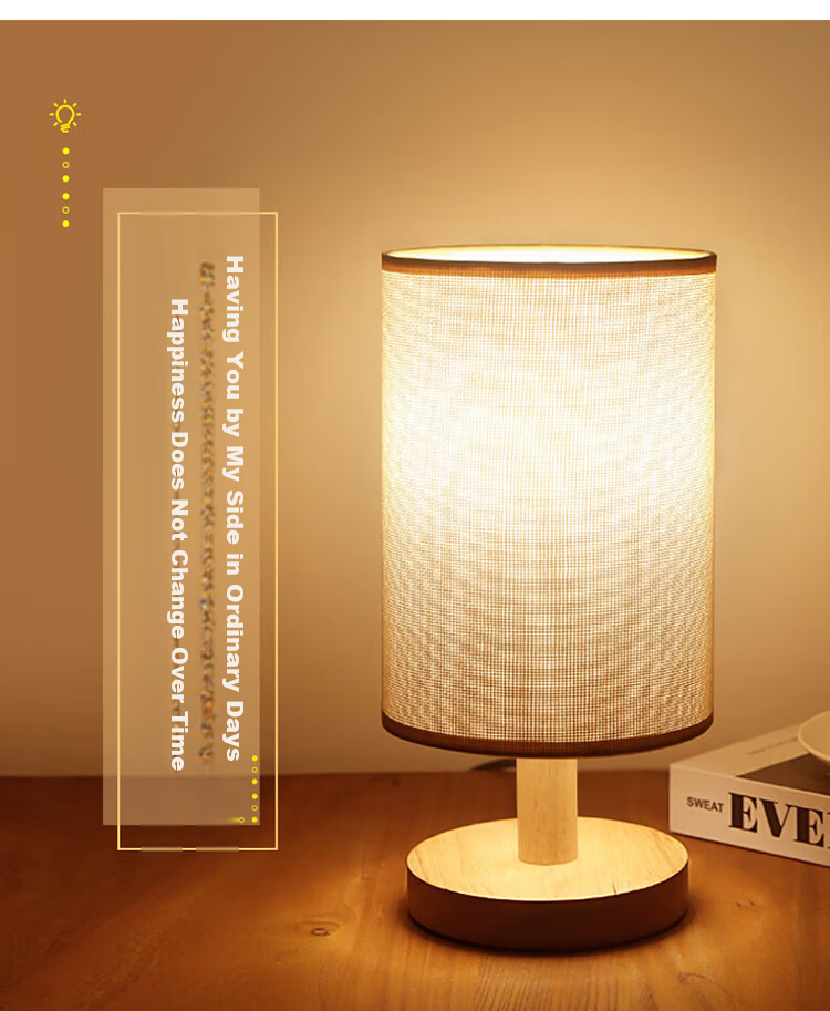 Datouren Modern Minimalist Bedside Table Lamp Vintage European Style Night Light Baby Plug-in Reading Eye Protection Lamp 5