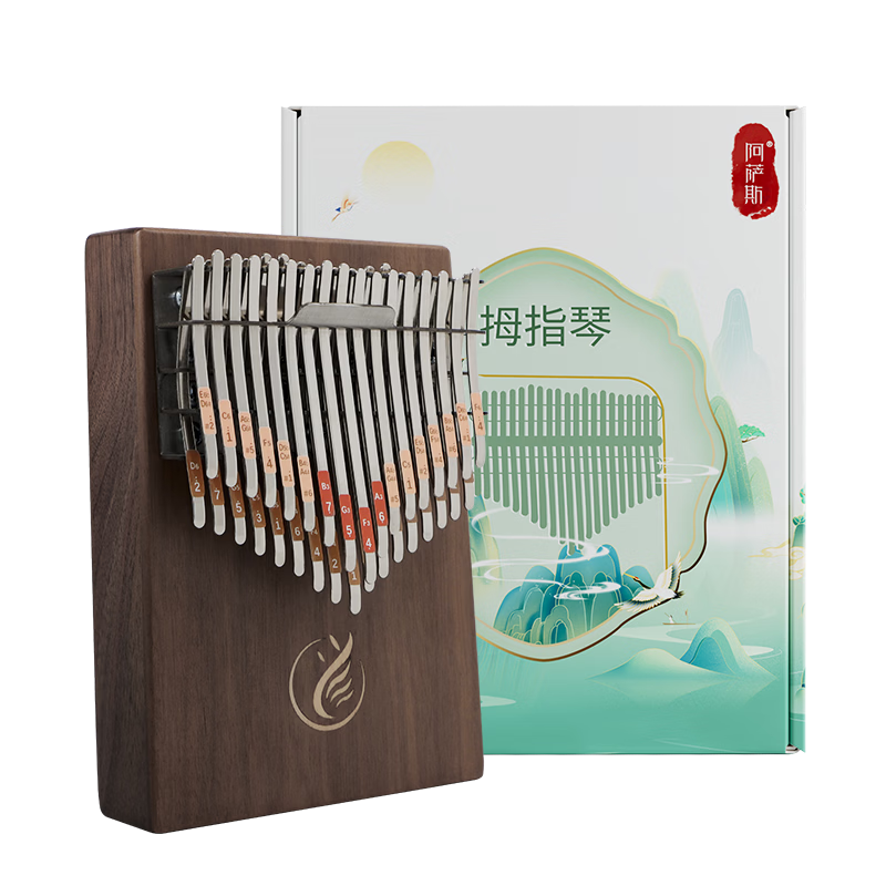 Asasi 34-Key Double-Layer Kalimba Thumb Piano Finger Piano Professional Musical Instrument for Adults
