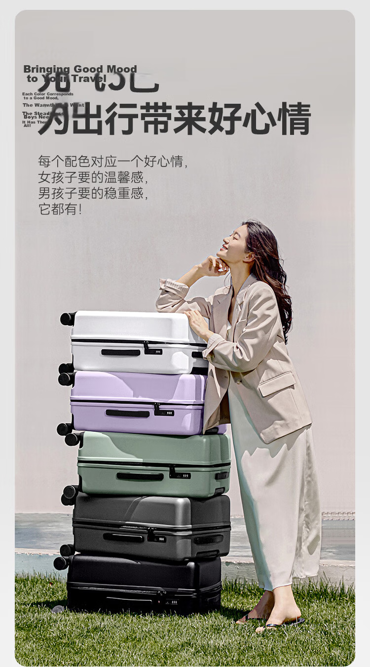 JD Jingzao Wujie Lite 20-inch Carry-on Luggage Spinner Suitcase with TSA Lock for Men and Women Phantom Purple 3