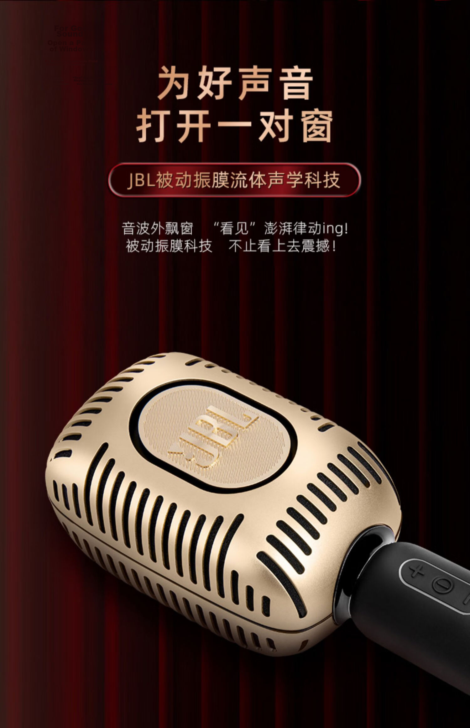 JBL Music Champion KMC650 Wireless Microphone Bluetooth Speaker All-in-One Microphone Karaoke Camping Kids K-Song Home KTV Midnight Black 10