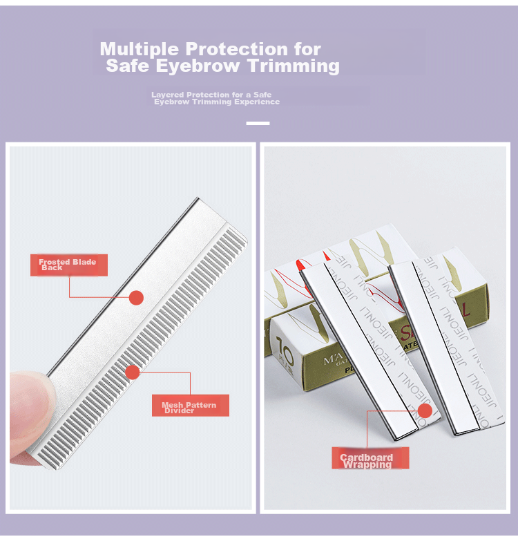 UPLUS Professional Eyebrow Razor Blades 40pcs Multi-purpose Eyebrow Shaper Eyebrow Trimmer Makeup Artist Tool 7