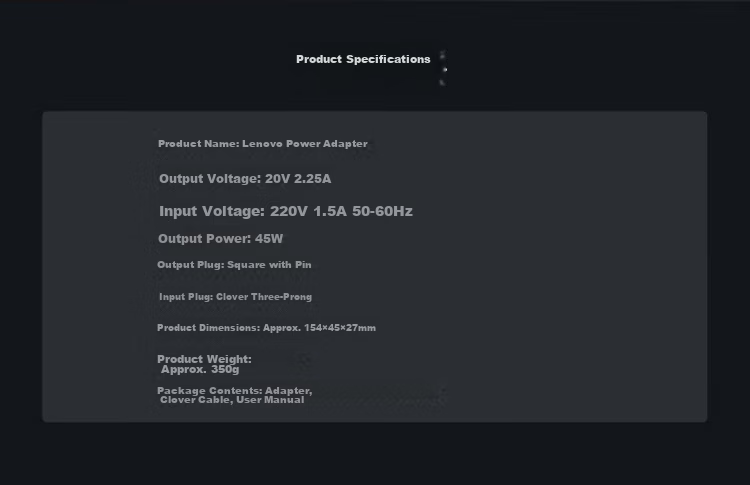 Youpin Suitable for Lenovo Savior 20V15A 300W Square Power Adapter, Compatible with R9000, Y9000P, ThinkPad P70, P71 Laptops, Charging Cable 9