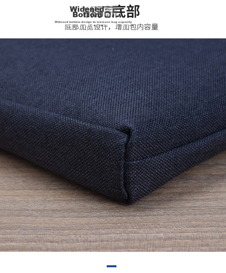 Bailiwen BK8635 Black Thickened 3D Briefcase/Handbag/Business Bag/Document Bag/Zipper Bag/Commuter Handbag/Meeting Bag 9