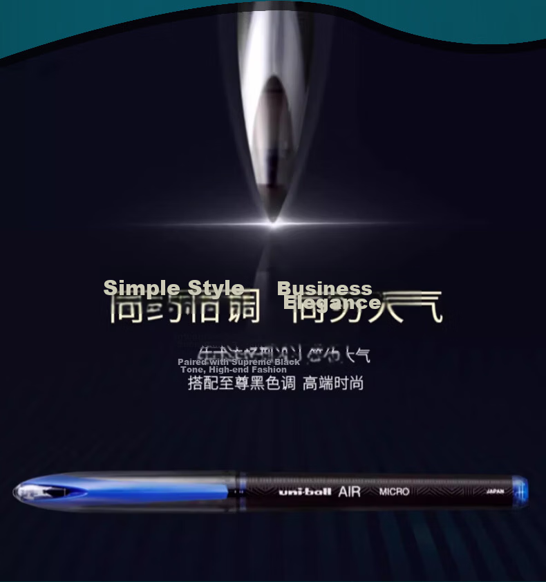 Uni Mitsubishi uni-ball AIR Black Technology Black Gel Pen 0.5mm Signature Pen Business Liquid Ink Student Water-based Pen UBA-188C-M Wine Red 1pc 2