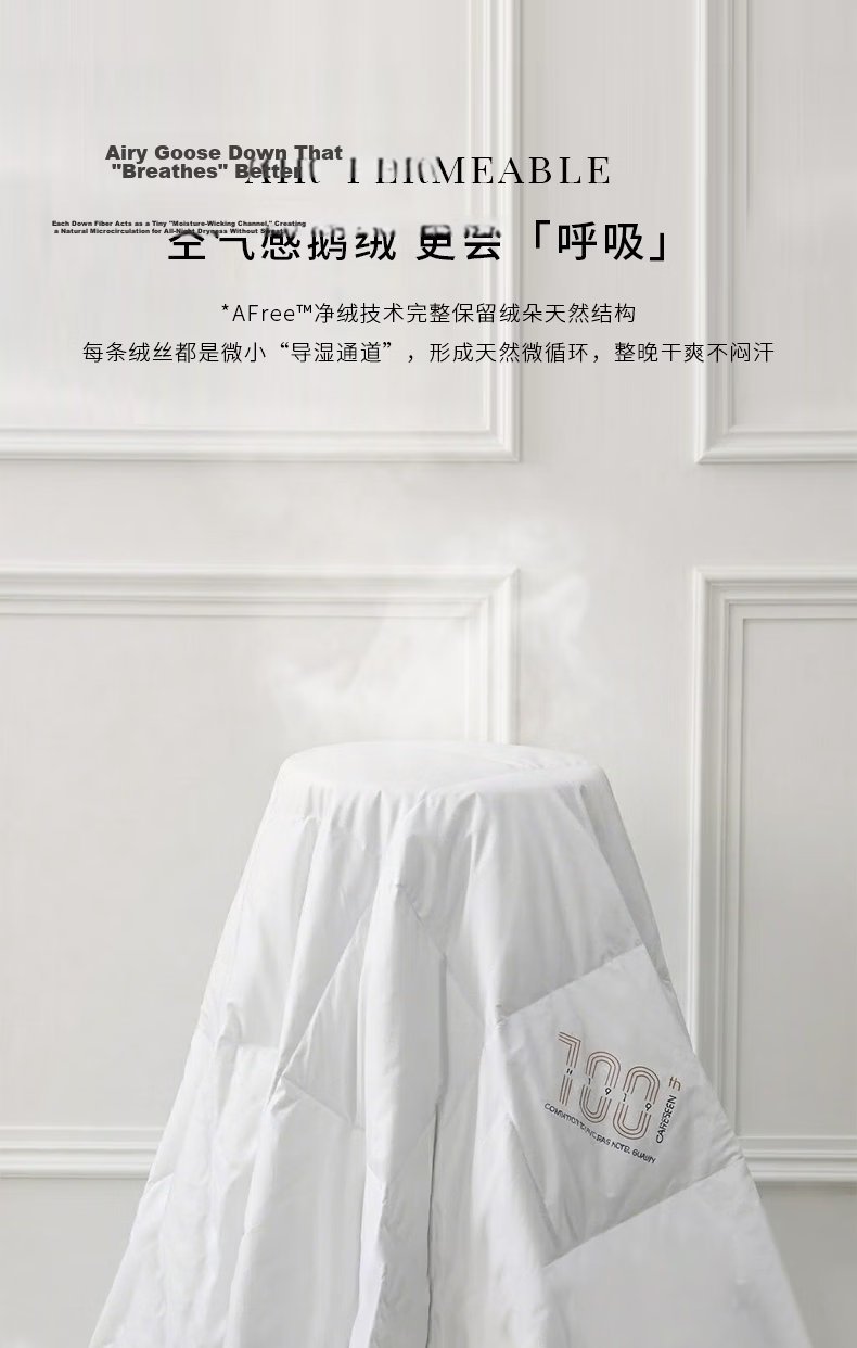 Canasin AFree Pure down Comforter, 95% Down, 120S Winter Duvet, Goose down Quilt, Weight 2.1 Jin, 200*230cm, White 2