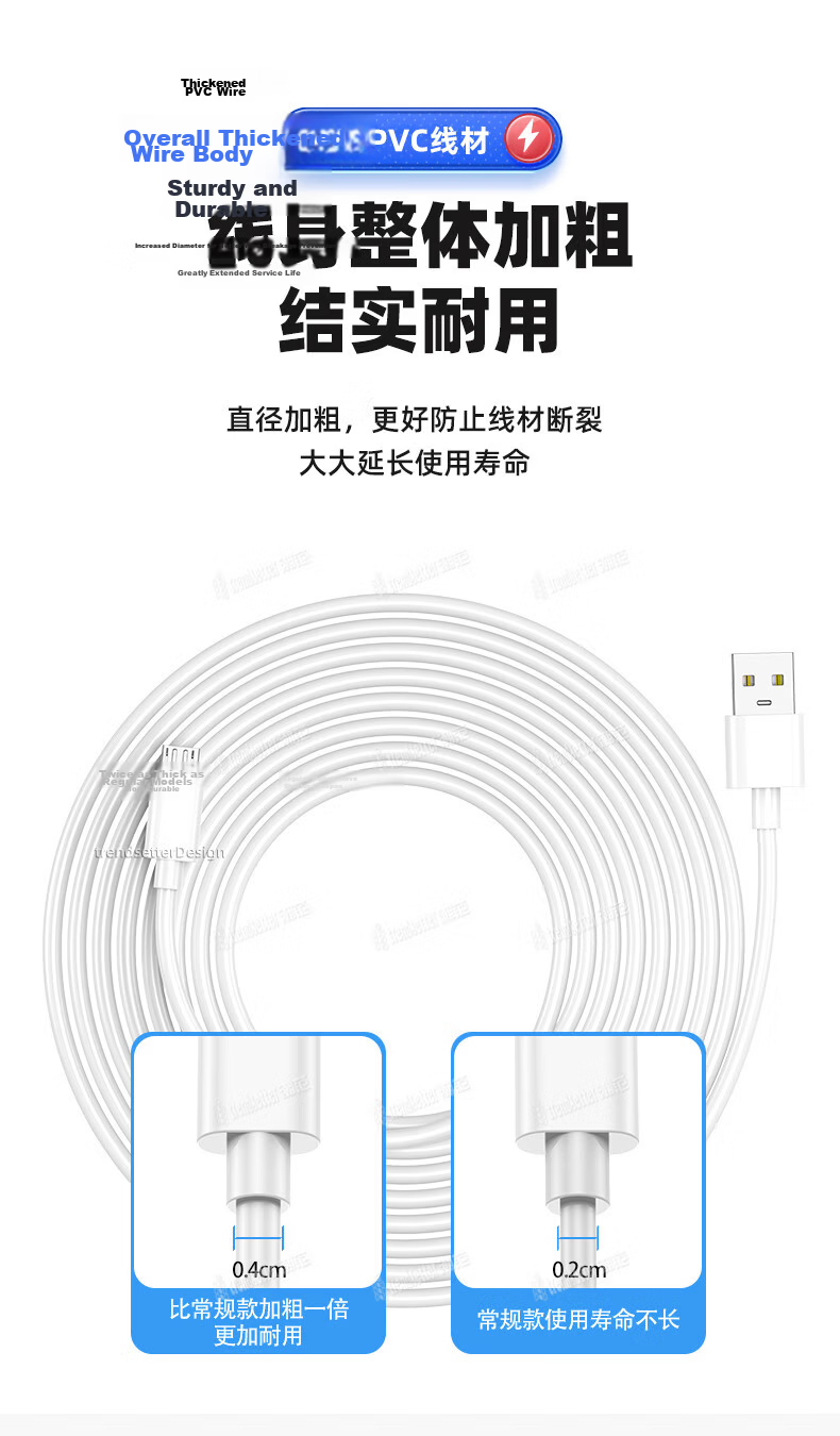 Chic Style Compatible Xiaomi Xiaobai Ezviz 360 Huawei TP-Link Camera Charger Power Extension Cable 5m Long Android Data Cable Camera Power Adapter Charging Cable 11