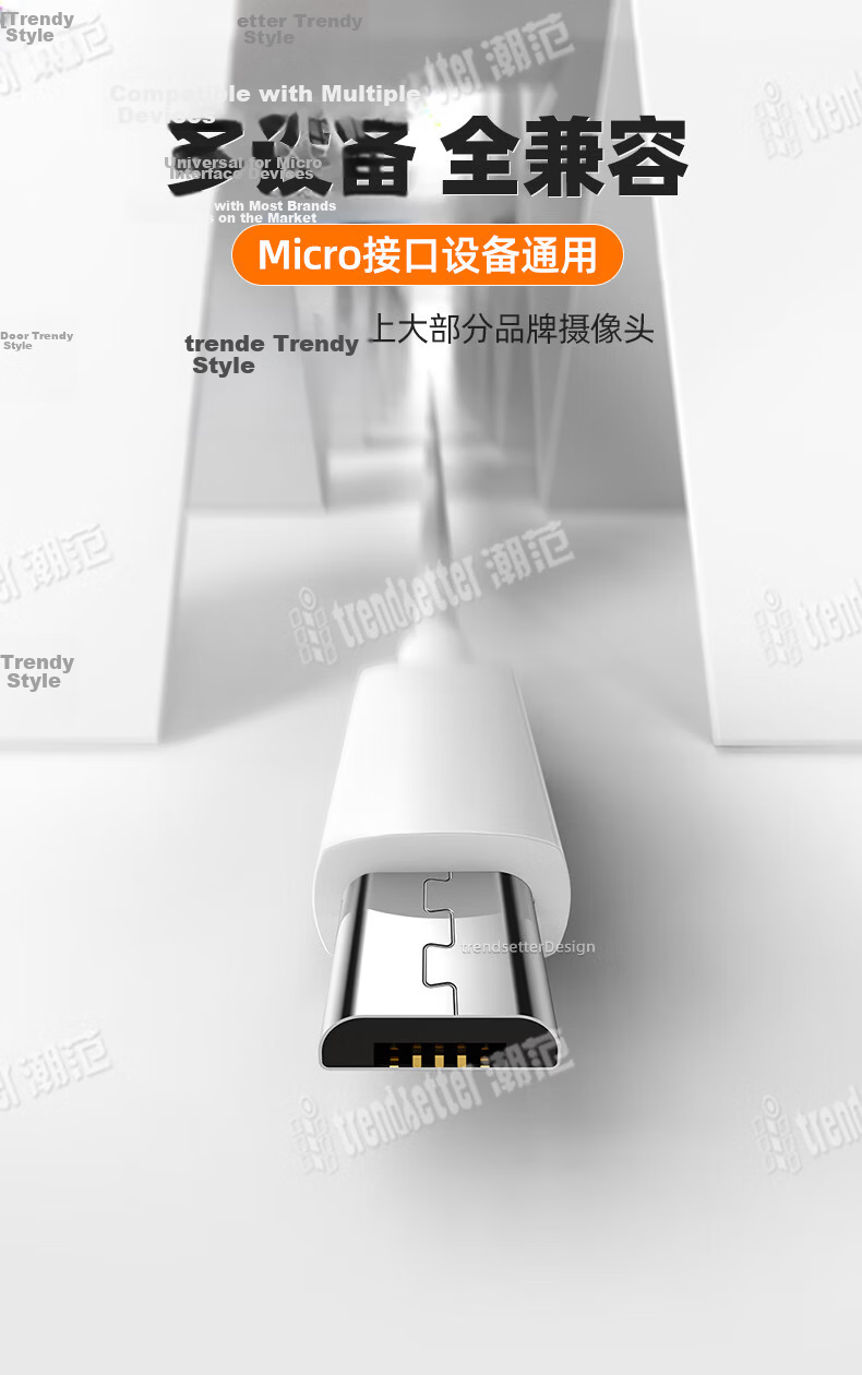 ChaoFan Compatible Power Extension Cable for Xiaomi 2K PTZ Camera 3M, Ezviz, Lechange 360, Huawei, Xiaopai, Xiaobai, TP-Link Surveillance Power Cable, Android Charging Cable 3