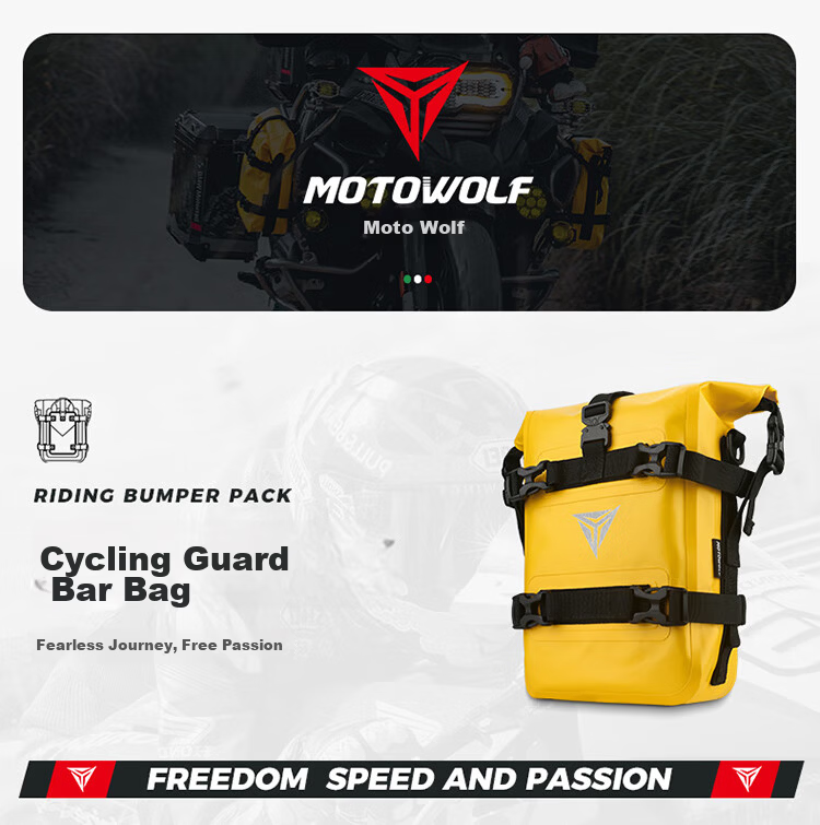 MOTOWOLF Motorcycle Multifunctional Handlebar Bag, Storage Waterproof Side Bag, Riding Pouch, Side Pack, Motorcycle Travel Equipment, Quick-Release Hanging Bag 2