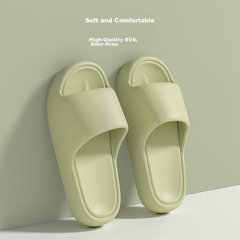 LURAD Thick Sole Slippers Men Summer Bathroom Shower Home Couples Non-slip Odor-resistant Cool Slippers Women Black Size 44-45