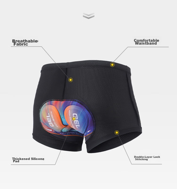 CAVALRY Cycling Shorts with Silicone Padded Seat, Breathable Mountain Bike And Road Bike Pants, Cycling Equipment, XXL 7