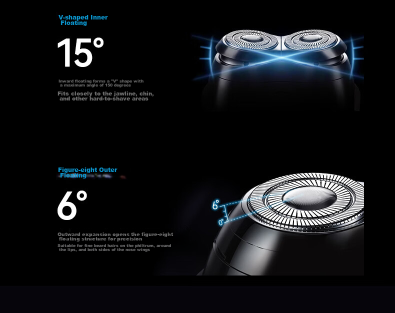 Hongmeng Smart Choice [Teacher's Day Gift] AiYou Intelligent Electric Shaver Star Obsidian Compact Portable Razor Car Fast Charging Gift for Teacher Boyfriend Husband Supports Huawei Smart Life 11