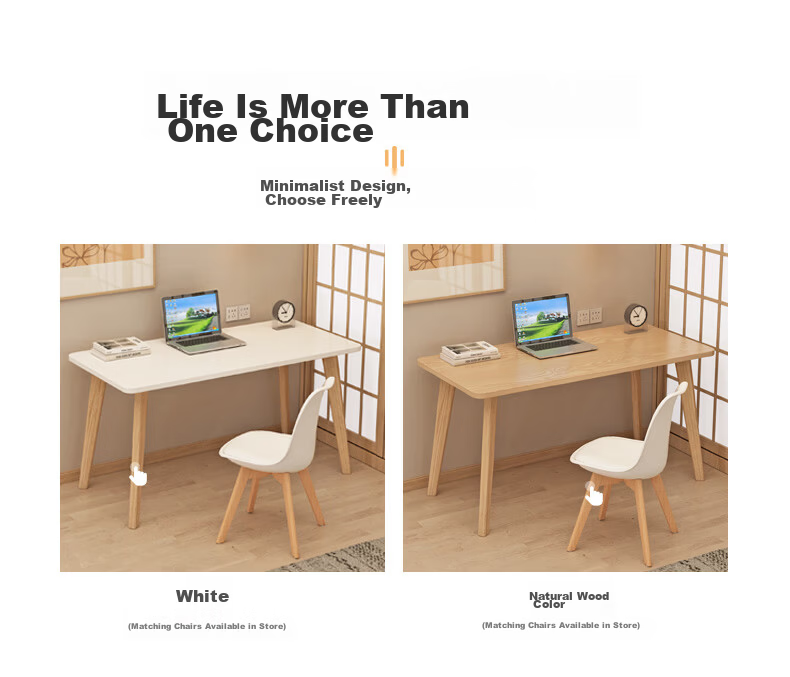 Fanshe Simple Office Home Desk Solid Wood Leg Computer Desk Minimalist Study Bedroom Writing Table 3