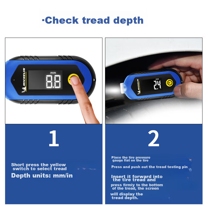 MICHELIN Car Tire Pressure Gauge LCD Digital Tire Pressure Monitor M2209 15