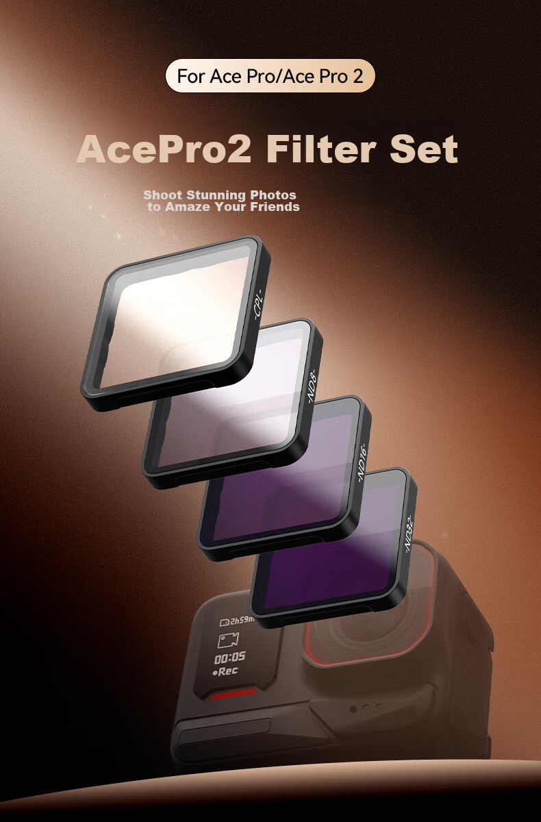TELESIN Compatible with Insta360 Luna Ultra Filter Kit Magnetic CPL Polarizer 1/4 Black Adjustable VND ND Filter Photography Accessories 1