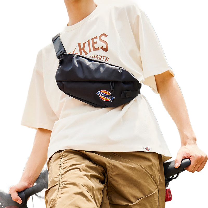 Dickies Men's Shoulder Bag Multi-Compartment Crossbody Chest Bag Outdoor Cycling Sports Waist Bag Large Casual Convenient