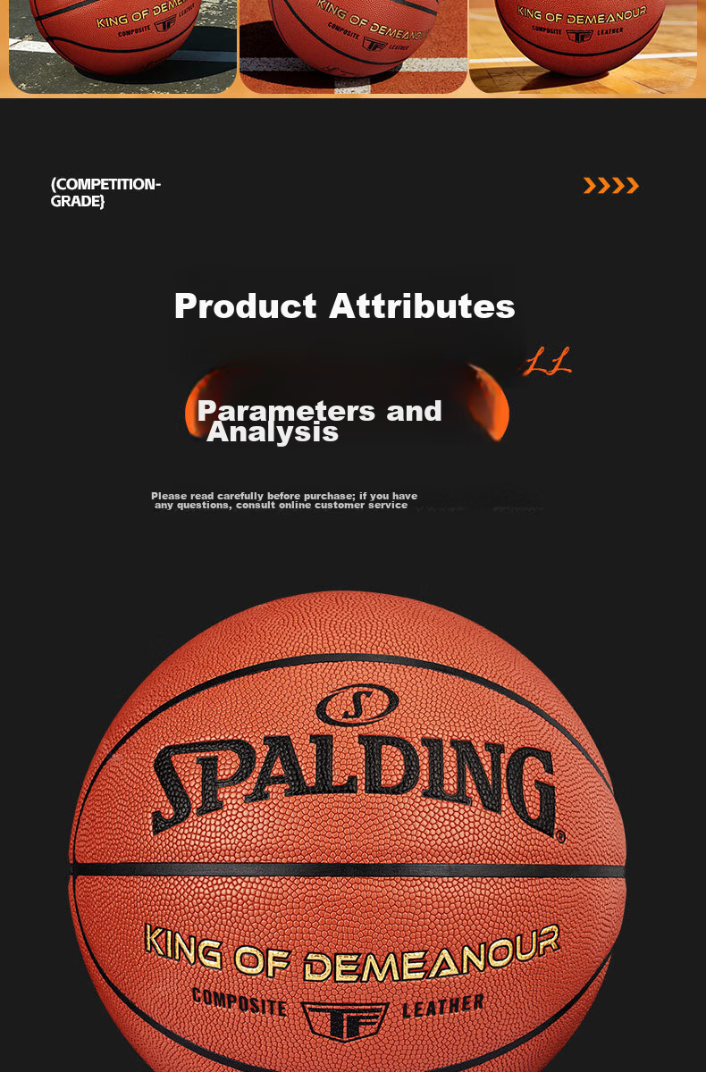 SPALDING Basketball TF Series Size 7 PU Indoor Outdoor Durable Student Adult Youth 77-176Y 19
