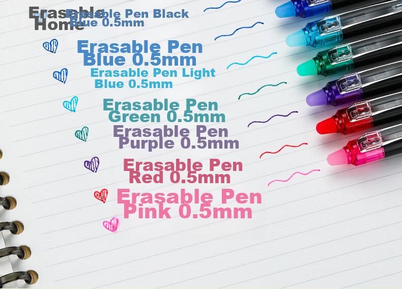 PILOT Retractable Erasable Gel Pen 0.5mm Signing Pen Water-Based Pen Erasable Student Stationery Set Office Supplies Light Blue 12-Pack BLRT-FRP5 9
