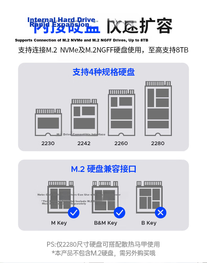 ORICO Hard Drive Dock M.2 SSD Enclosure USB 3.2 Desktop Dock Type-C to HDMI Adapter for Mac Mini Laptop DPM2P9 7