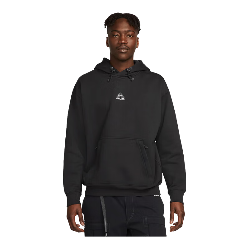 NIKE ACG Men's Fleece-Lined Knit Sweatshirt Loose Fit Simple DH3088-013 Coal Black L