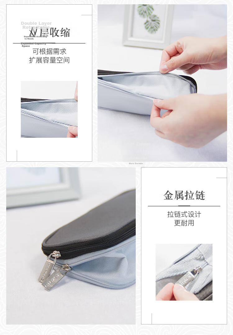 KOKUYO Student Large Capacity Vertical Pencil Case Stationery Box with Built-In Compartments, Medium Size, Dark Gray WSG-PC122 4