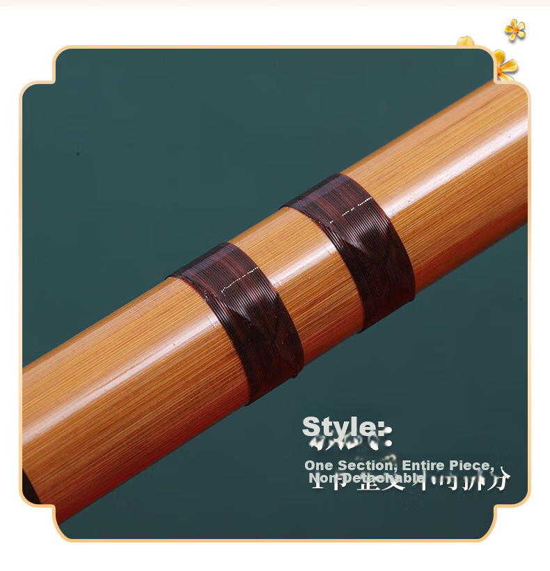 Professional E Key Range Bamboo Flute for Adults Beginner High-Quality Performance Level Transverse Flute with 9 Free Gifts 8