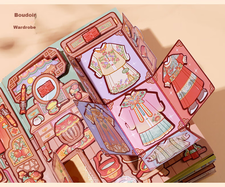 Xiao Ma Shu Quiet Book Jiangnan Travel Notes No-Cut Children's Educational DIY Toy DIY Sticker Girl Birthday Gift 7