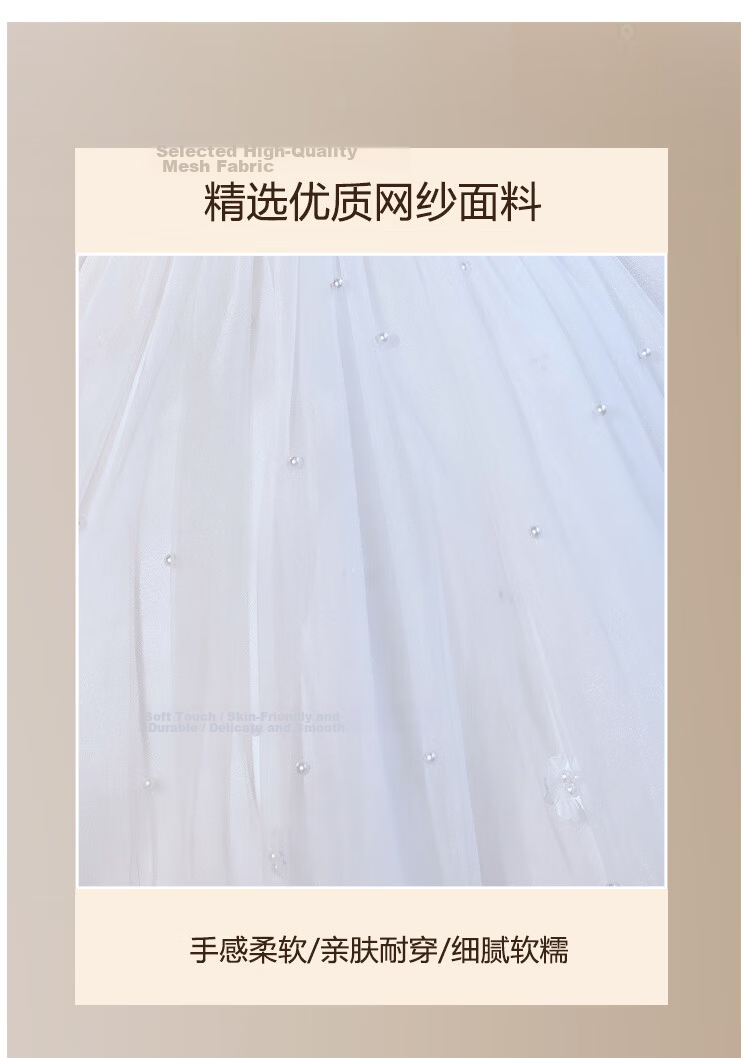 LUOBOBEIBEI Girls' Formal Dress, Children's Birthday Princess Dress, Flower Girl Wedding Dress, Host Piano New Year Costume, White Dress, Size 150 7